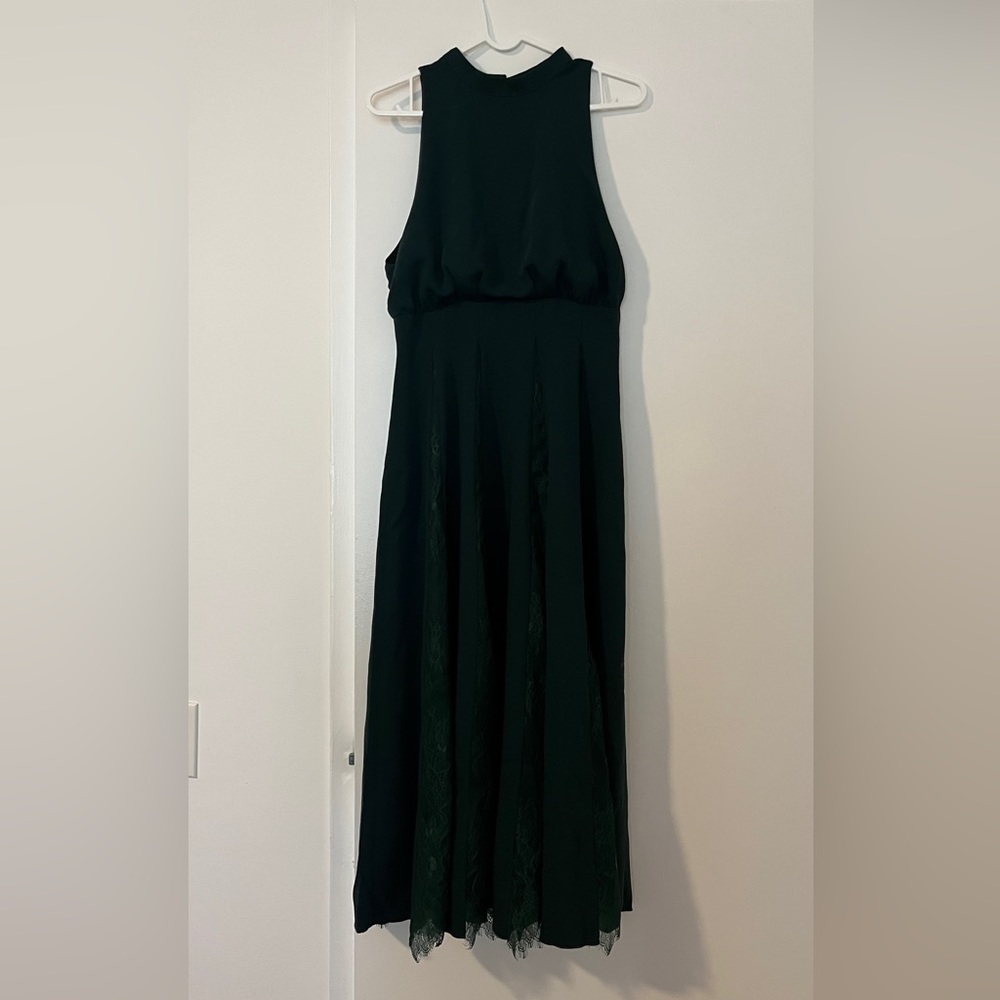 Green Maxi dress backless